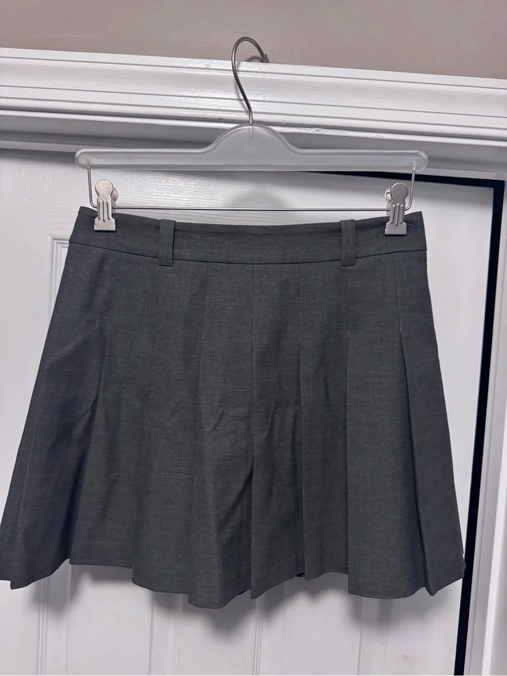 Aritzia Dark Charcoal Olive Mini Skirt